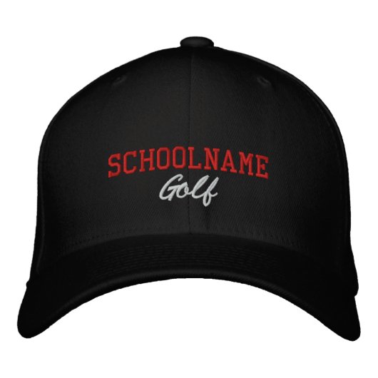 School Spirit Golf - geborduurd Pet - PERSONALIZE (Voorkant)