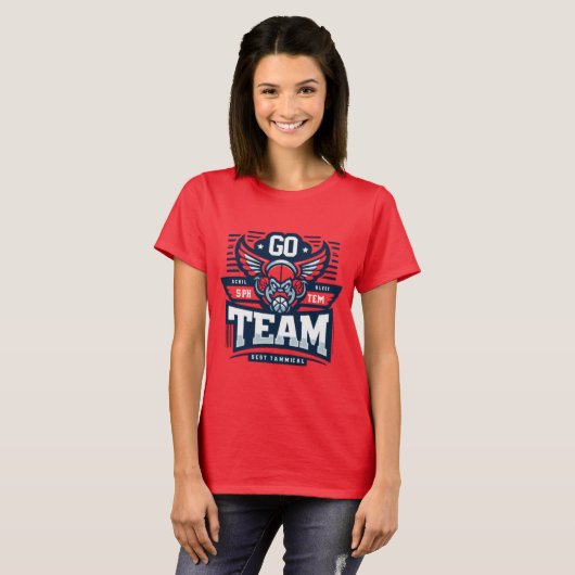 School Spirit Shirt – Steun je team 2025 (Voorkant volledig)
