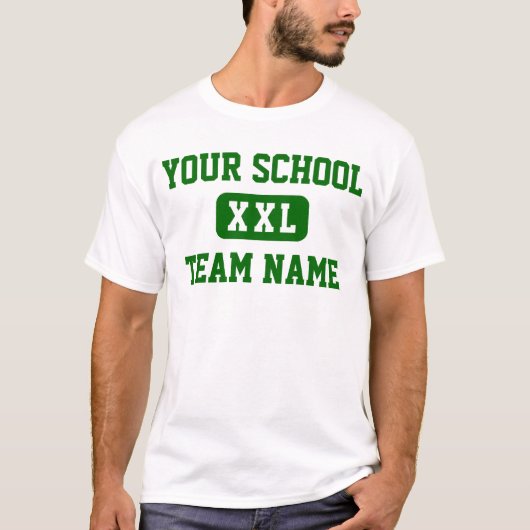 School Sport Team Shirt Jersey past Sjabloon aan (Voorkant)