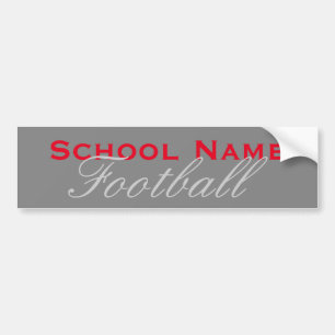 School Sports Bumpersticker - Grijze achtergrond