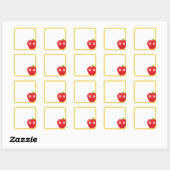School-Stickers met de Apple van de leraar Vierkante Sticker (Vel)