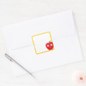 School-Stickers met de Apple van de leraar Vierkante Sticker (Envelop)