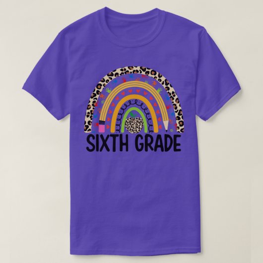 school student in de zesde klas t-shirt (Design voorkant)