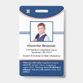 School Student Jongen Meisje ID Identificatie Kaar Badge