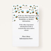 School Student Photo Boy Girl Child ID Fun Custom Badge (Achterkant)