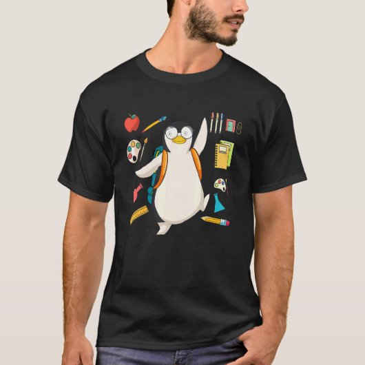 School Student Zoo Animal Bird  Antarctica Penguin T-shirt (Voorkant)