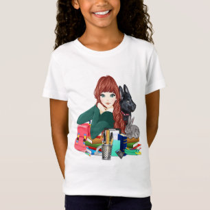 School Study Buddies Furry Vrienden Meisjes T-shirt