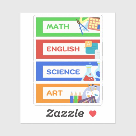 School subject stickers pack/labels stickers  (Vel)