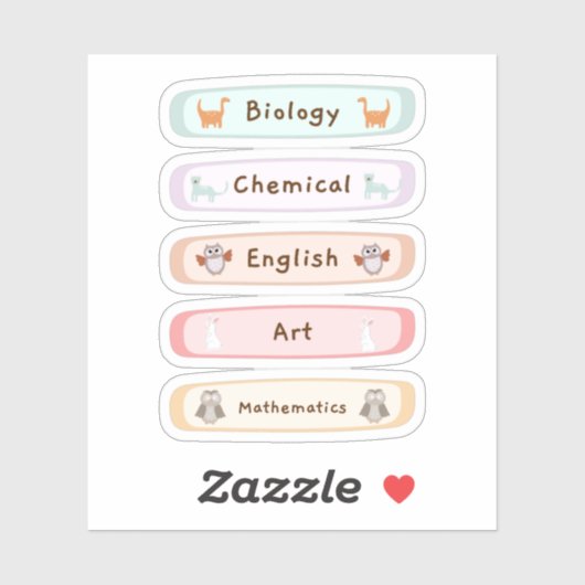 School subject stickers pack/labels stickers (Vel)