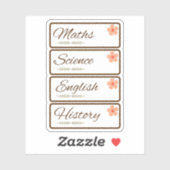 School subject stickers pack/labels stickers (Vel)