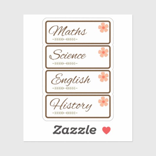 School subject stickers pack/labels stickers (Vel)