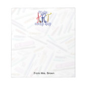 School supplies Art teacher notepad Notitieblok (Voorkant)