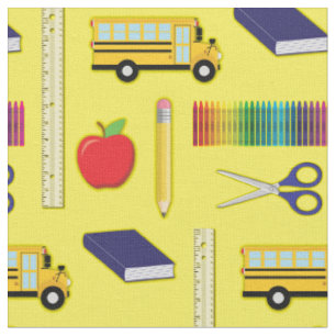 School Supplies Cute Teacher Kinder Stof