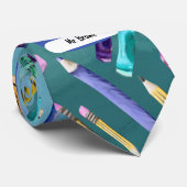 School supplies ombré pattern stropdas (Opgerold)