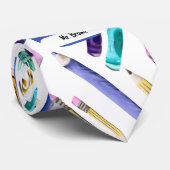 School supplies pattern stropdas (Opgerold)