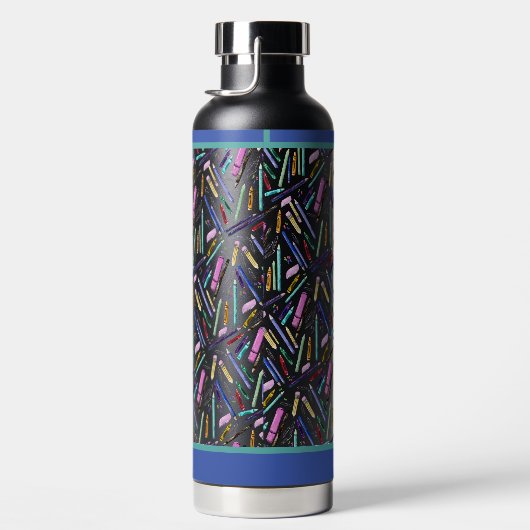 School supplies pattern waterfles (Rechts)