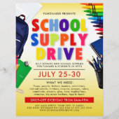 School Supply Drive Fundraiser Flyer (Voorkant)