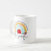 School Supply Rainbow Custom Teacher Thank your  Koffiemok (Voorkant links)