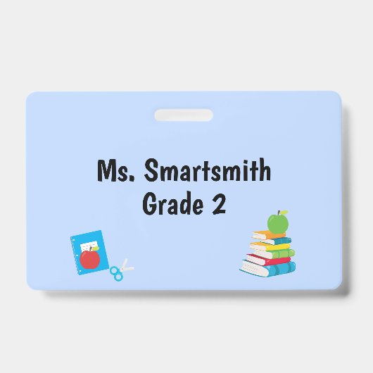 School Supply Teacher Aide Grade Department Badge (Voorzijde)
