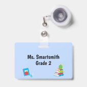 School Supply Teacher Aide Grade Department Badge (Voorzijde met uittrekbare clip)