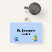 School Supply Teacher Aide Grade Department Badge (Voorkant met intrekbare)