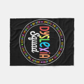 School Support Dyslexia Squad Awareness Month Teac Fleece Deken (Voorkant (Horizontaal))