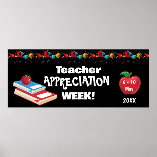 School Teacher Appreciation Week Banner Poster (Voorkant)