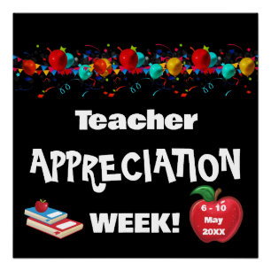 School Teacher Appreciation Week Glossy Poster