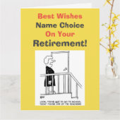 School Teacher Best Wishes on Retible Card Kaart (Gele Bloem)