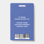 School Teacher Custom Employee ID Badge (Back)