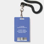 School Teacher Custom Employee ID Badge (Back with Lanyard)