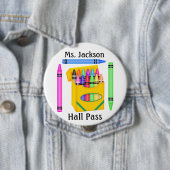 School Teacher Hall Pass - SRF Ronde Button 4,0 Cm (In situ)