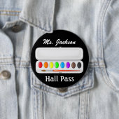 School Teacher Hall Pass - SRF Ronde Button 4,0 Cm (In situ)