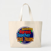 School Teacher Ouder LABEL TEAM Grote Tote Bag (Voorkant)