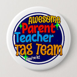 School Teacher Ouder LABEL TEAM Ronde Button 4,0 Cm