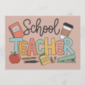 School Teacher Teaching Future Leaders Gifts Kaart (Voorkant)