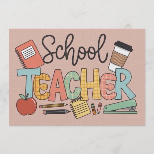 School Teacher Teaching Future Leaders Gifts Kaart (Voorkant)