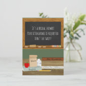 School Teacher Theme Vrijgezellenfeest Kaart (Staand voorkant)