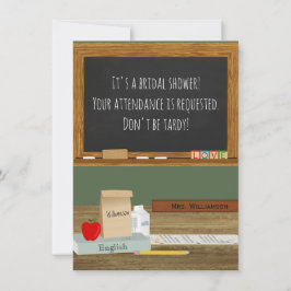 School Teacher Theme Vrijgezellenfeest Kaart