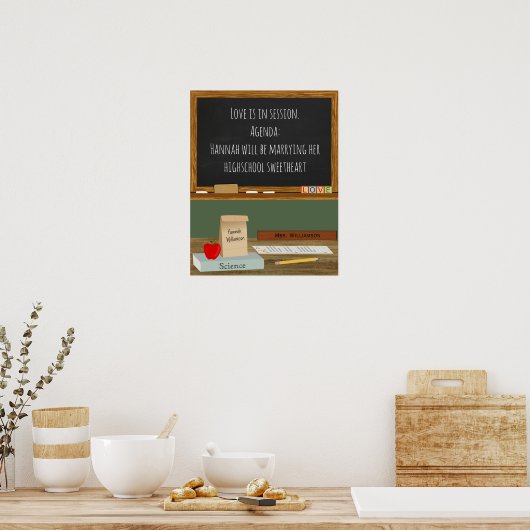 School Teacher Theme Vrijgezellenfeest Poster (Keuken)