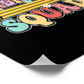 School Testcoördinator Squad Retro Terug Naar Scho Poster (Hoek)