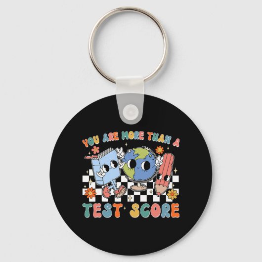 School Testing Day Je bent meer dan een test score Sleutelhanger (Voorkant)