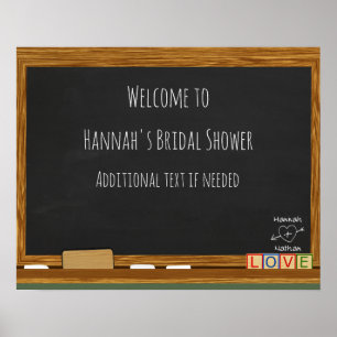 School Thema Bruiloftsfeest Poster