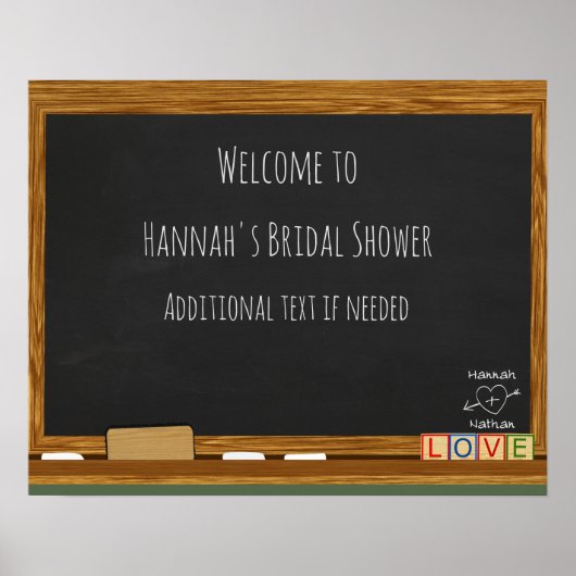 School Theme Bridal Shower Poster (Voorkant)