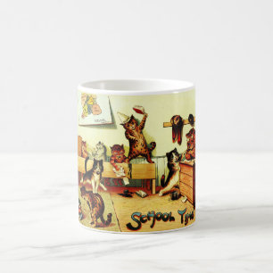 School Time Cats Louis Wain Koffiemok