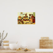 School Time Cats Louis Wain Poster (Keuken)