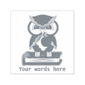 School uil grijs woorden toevoegen stempel (Design)