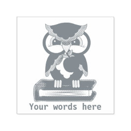 School uil grijs woorden toevoegen stempel