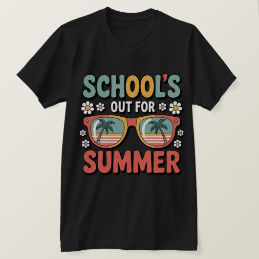 School uit voor de laatste zomerdag van school t-shirt (Design voorkant)