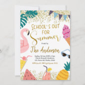 School uit voor zomeruitnodiging kaart (Voorkant)